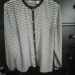 Black and white dress shirt